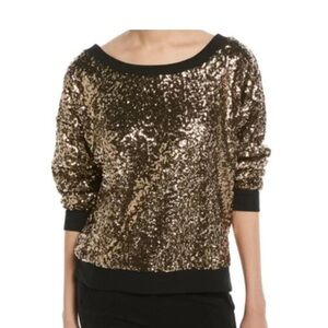 Ella Moss Gold Sequin Top
